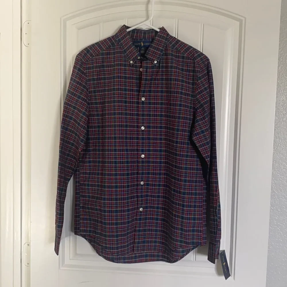 NWT Boys Plaid Ralph Lauren Button Down